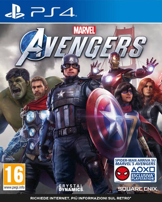 marvel's avengers spider-man esclusiva cover ps4 square enix crystal dynamics marvel's avengers