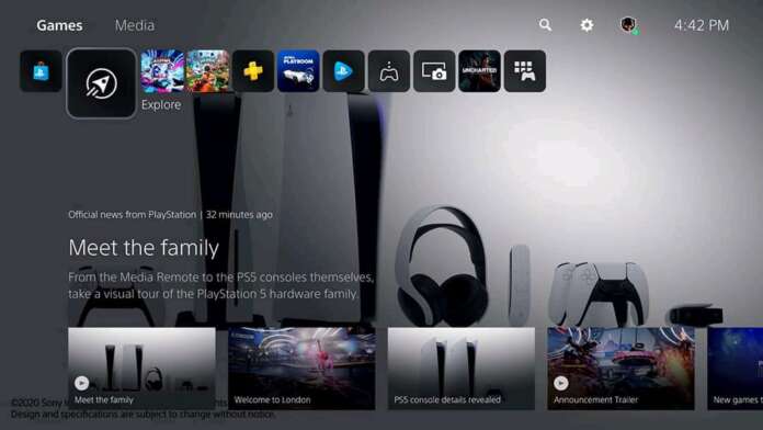 dashboard ps5 playstation 5 sony central control dashboard ps5 playstation 5 sony central control
