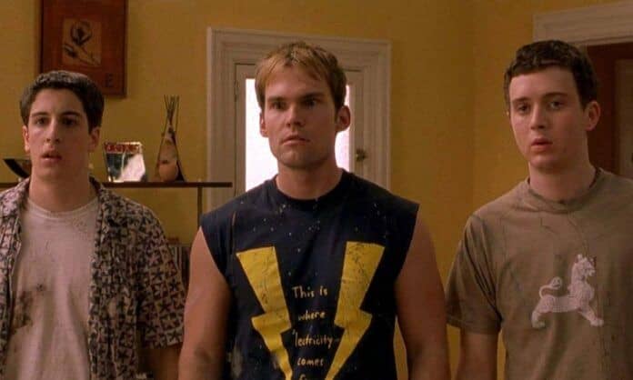 american pie sean william scott steve stifler jason biggs jim levenstein eddie kaye thomas paul finch american pie sean william scott steve stifler jason biggs jim levenstein eddie kaye thomas paul finch