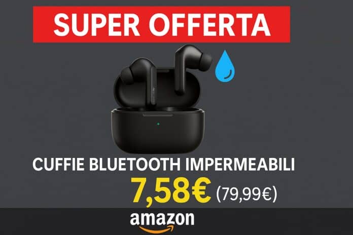 asicesound-cuffie-bluetooth-5-3-offerta-amazon Offerta Amazon per cuffie Bluetooth AsiceSound impermeabili, ora a 7,58€ invece di 79,99€
